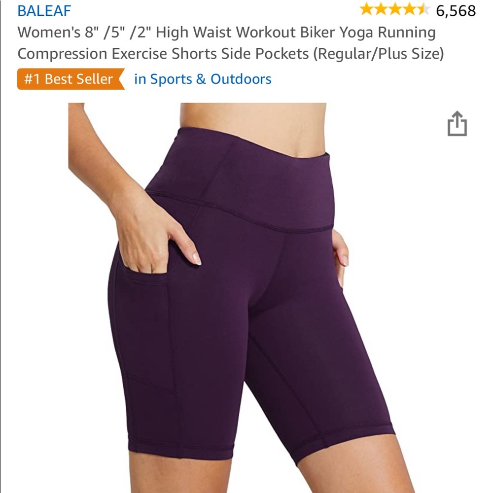 Baleaf bike shorts with side pocket